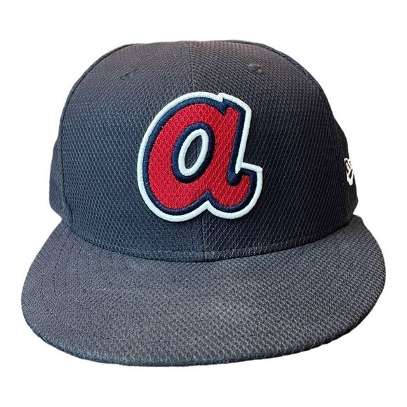 Atlanta‎ Braves New Era Fitted Hat Cap Size 7 3/8 mlb baseball - Picture 1 of 5